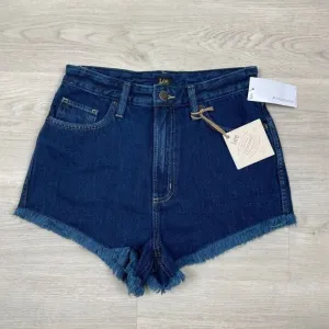Lee High Rise Cut Off Shorts Womens 27 Blue Medium Wash Denim Vintage Modern