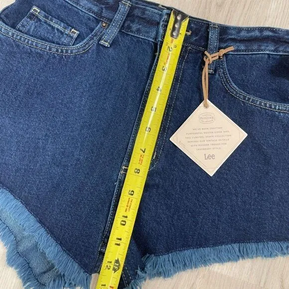 Lee High Rise Cut Off Shorts Womens 27 Blue Medium Wash Denim Vintage Modern