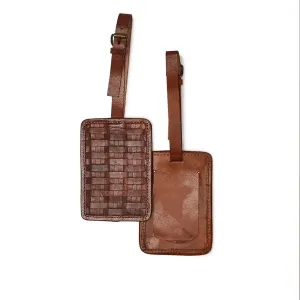 Light Chestnut Leather Luggage Tag