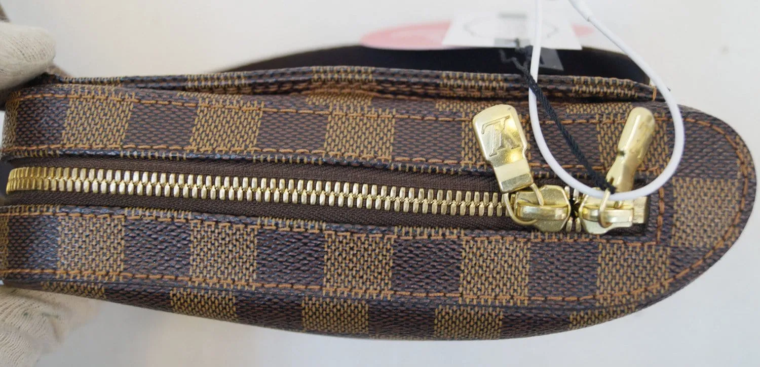 LOUIS VUITTON Damier Canvas Geronimos Brown Hip Bag