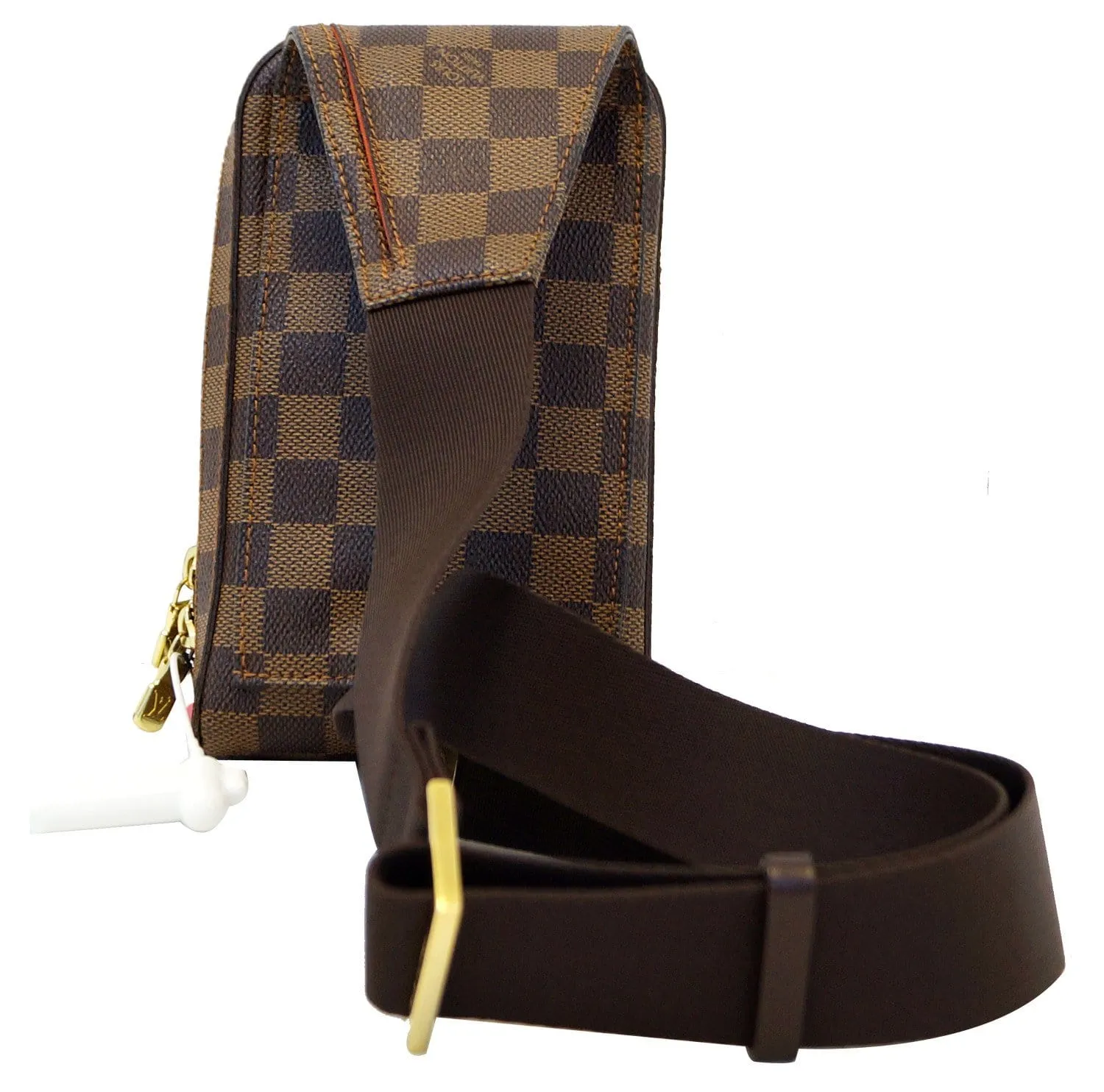 LOUIS VUITTON Damier Canvas Geronimos Brown Hip Bag