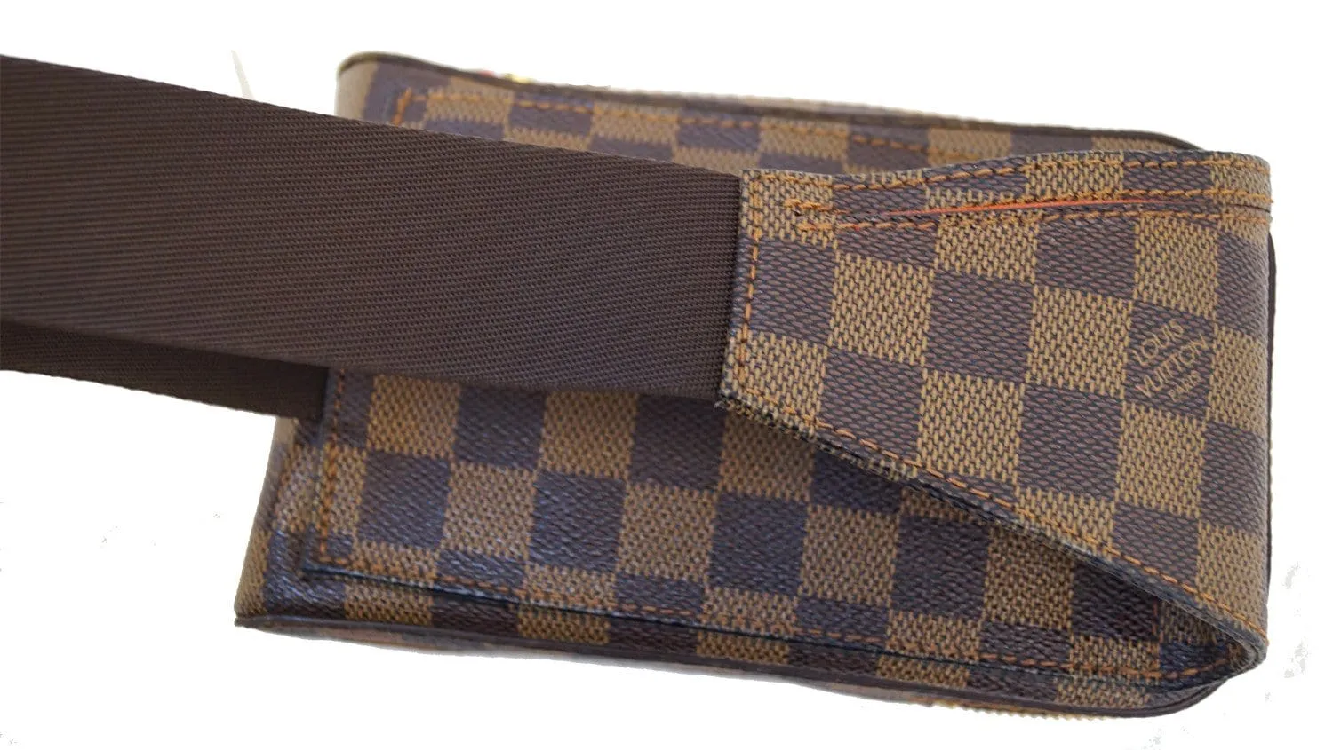 LOUIS VUITTON Damier Canvas Geronimos Brown Hip Bag