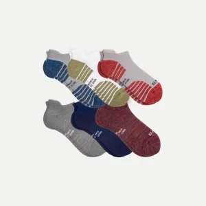 Men's Ankle Essentials: 6-Pack Mid-Weight Comfort Socks