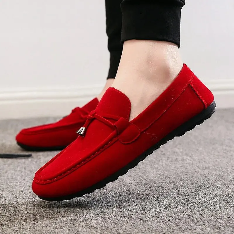 Men’s Elegant Velvet Style Loafers with Drawstring | Perfect for All Seasons