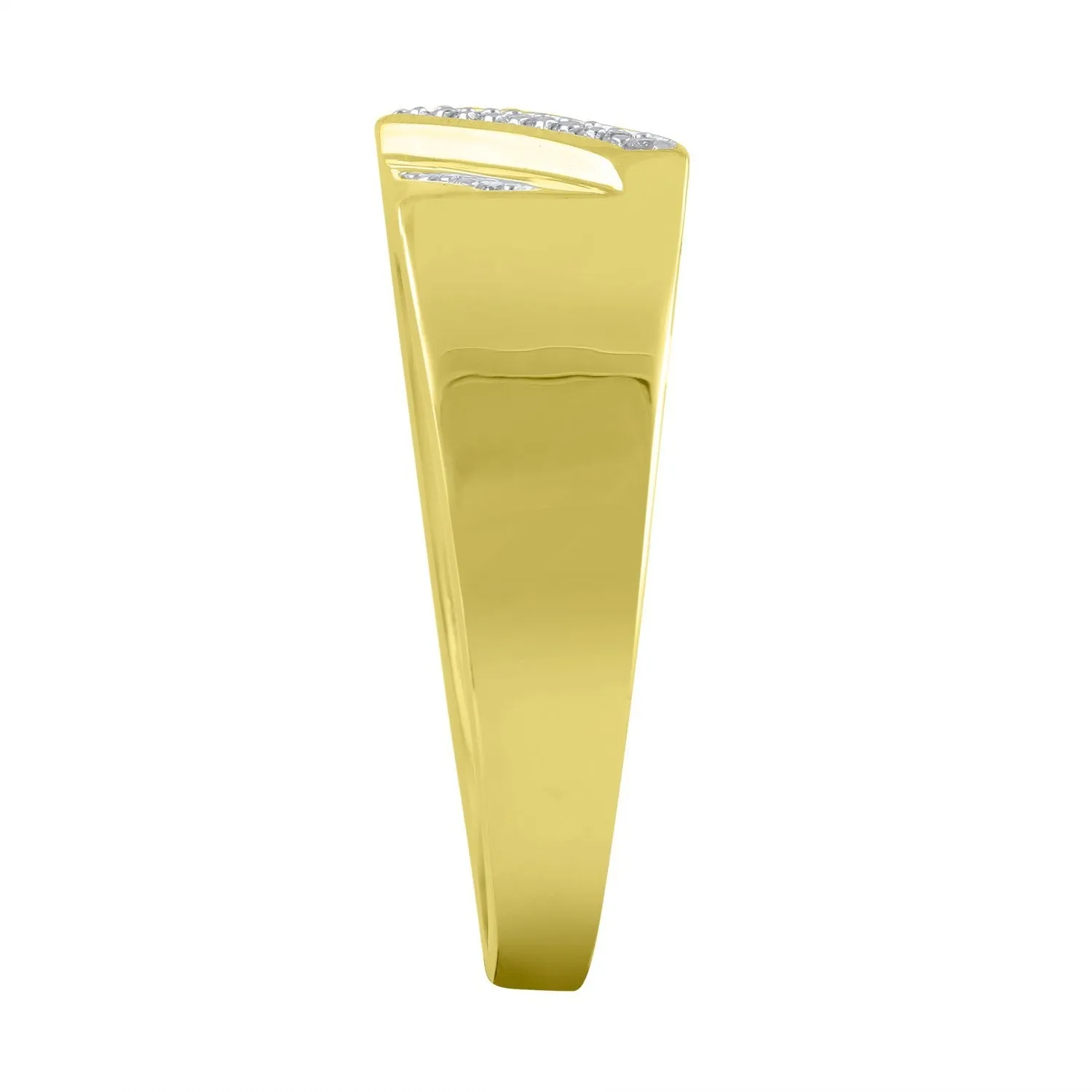 Men's Ring with 0.10ct of Diamonds in 9ct Yellow Gold