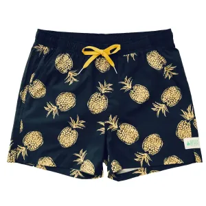 Men's Stretchy Trunks: Gold Pineapple