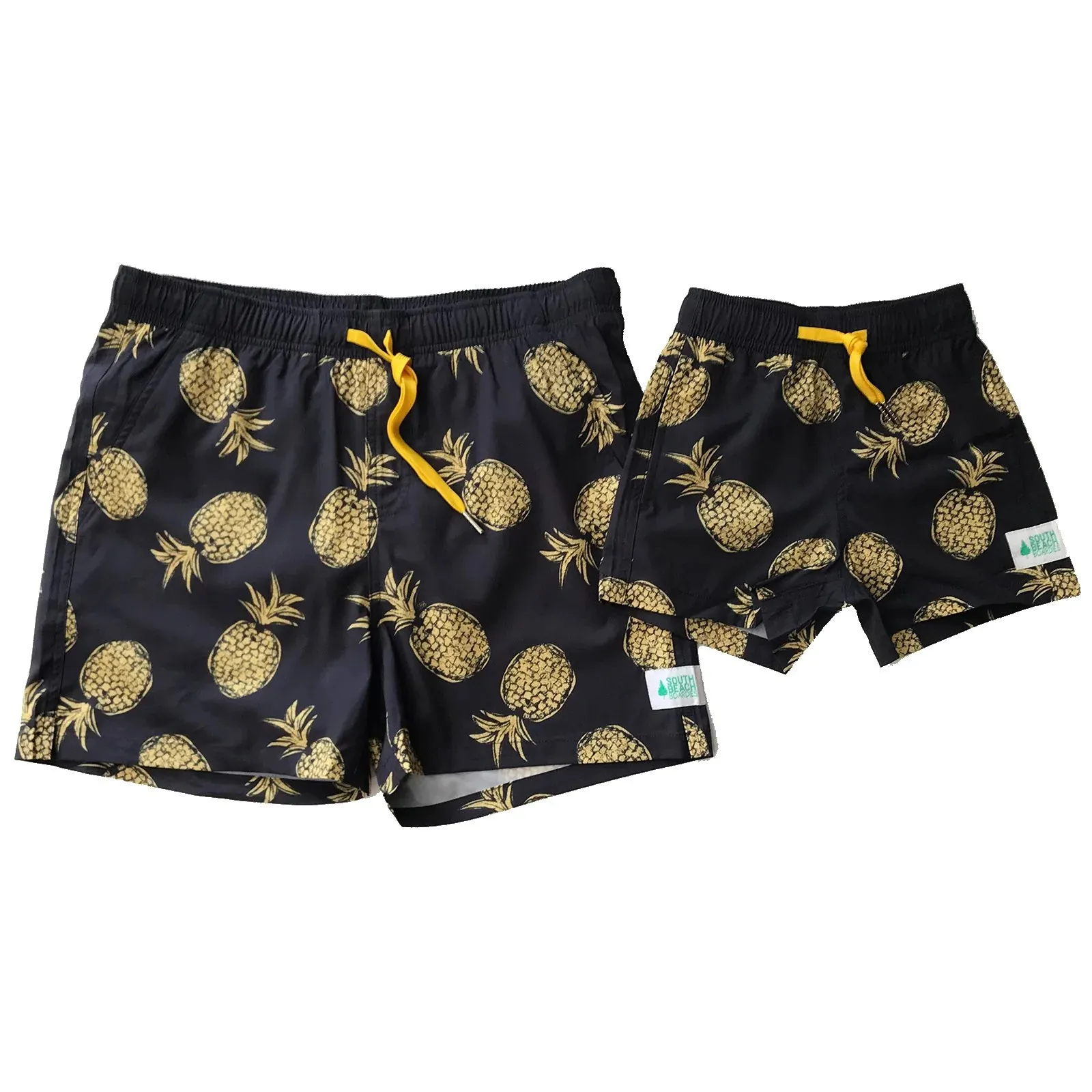 Men's Stretchy Trunks: Gold Pineapple