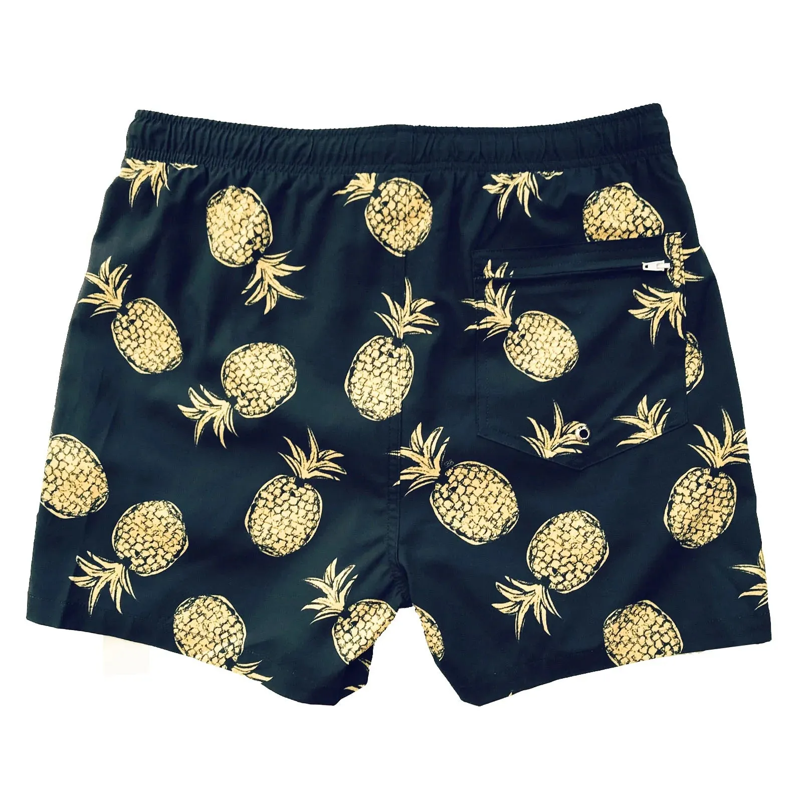Men's Stretchy Trunks: Gold Pineapple