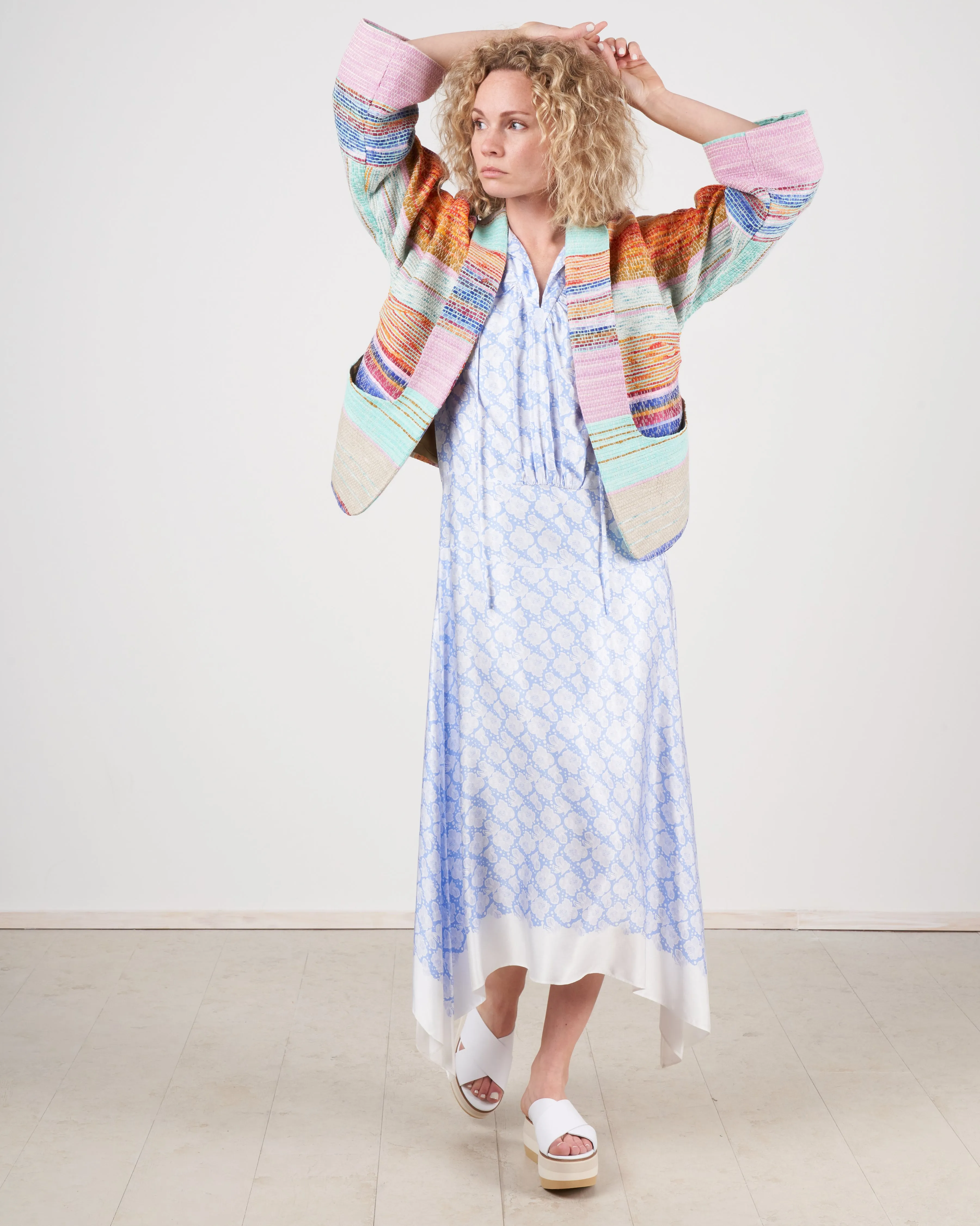 mini baja jacket - multi stripe jacquard
