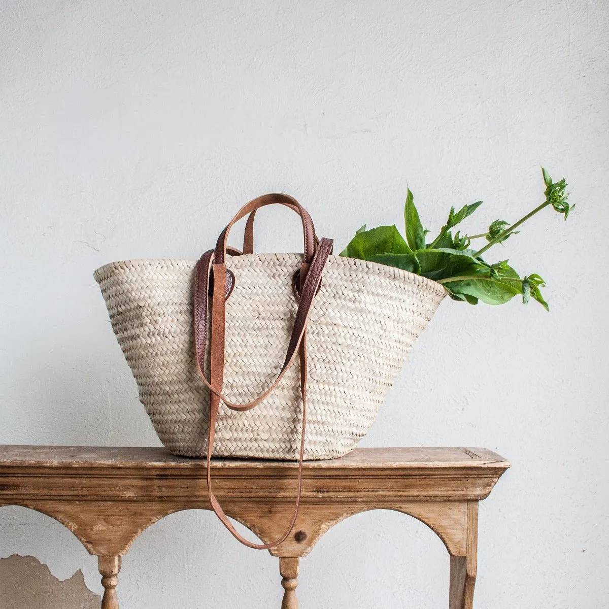 Natural Market Basket Tote