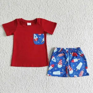 NEW 4th of July shorts set 6-12 months