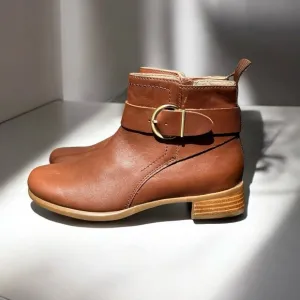 🌻NEW Munro Chestnut Boot in Cuero Leather GIRLS YOUTH Size 3 (Women's Size 5)