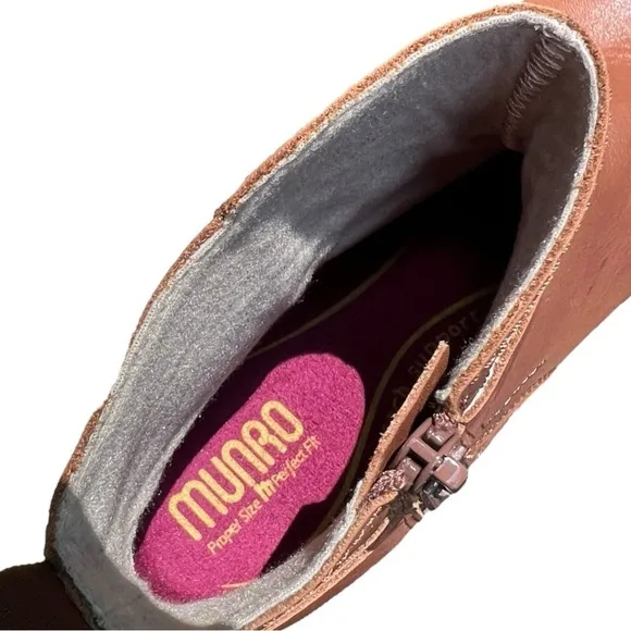 🌻NEW Munro Chestnut Boot in Cuero Leather GIRLS YOUTH Size 3 (Women's Size 5)