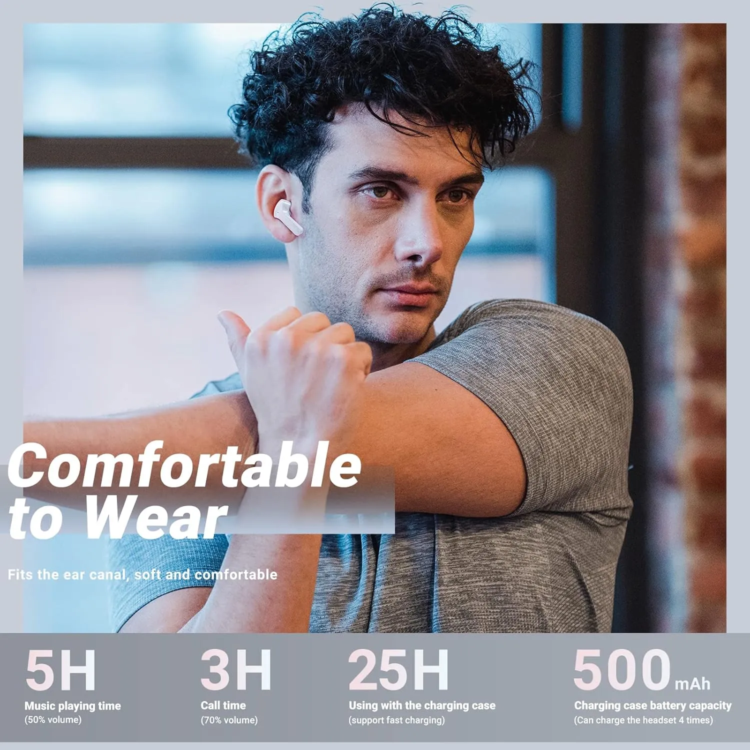 NEW Retails $60 ACEFAST Wireless Earphones Bluetooth 5.3 Headphones LED Power Display Mini Crystal in-Ear Earbuds with Wireless Charging Case Touch Control Built-in Mic Headphone for Sports Waterproof Earphone