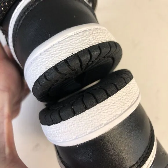 Nike Air Jordan 1 AJ1 Mid SE (TD) Black Glitter AV5172-001 Kids Shoes size 5C