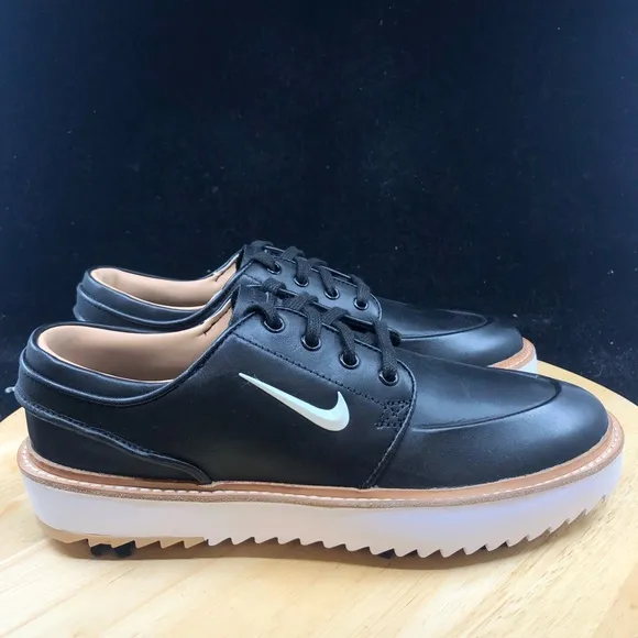 Nike Janoski G Tour Leather Golf Shoe Cleat Black Gum Tan BV8070-001 Sz 7 RARE