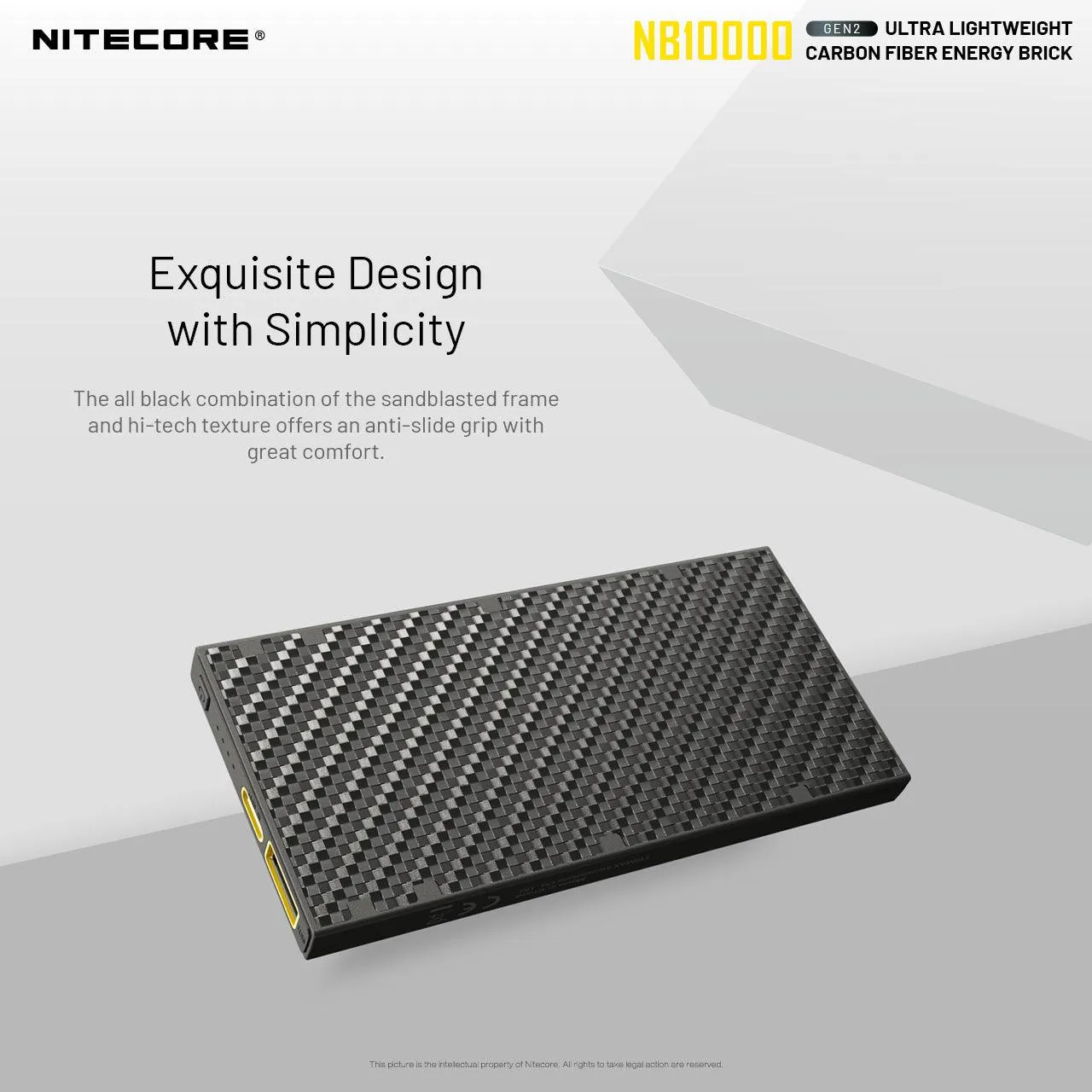 Nitecore Power Bank NB10000 Carbon Fiber Energy Brick GEN2