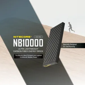 Nitecore Power Bank NB10000 Carbon Fiber Energy Brick GEN2