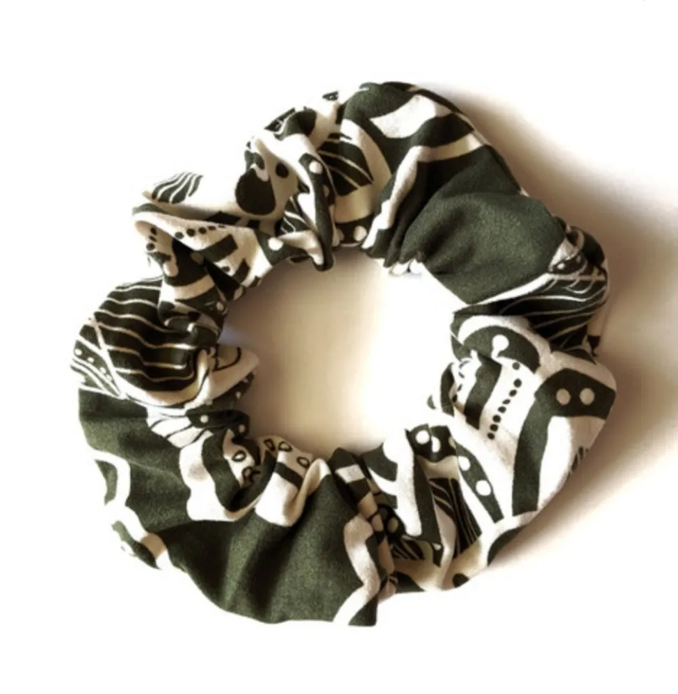 Olive Boho Scrunchie