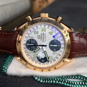 Omega Speedmaster 3623.33.01 18K Rose Gold Chronograph Month Day Date Watch