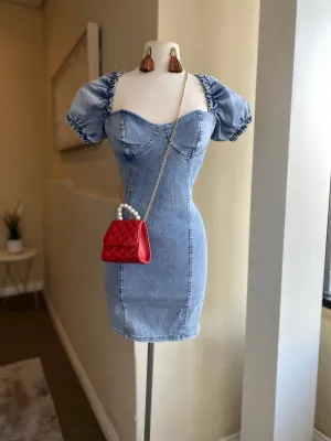 O/S Denim Mini Dress