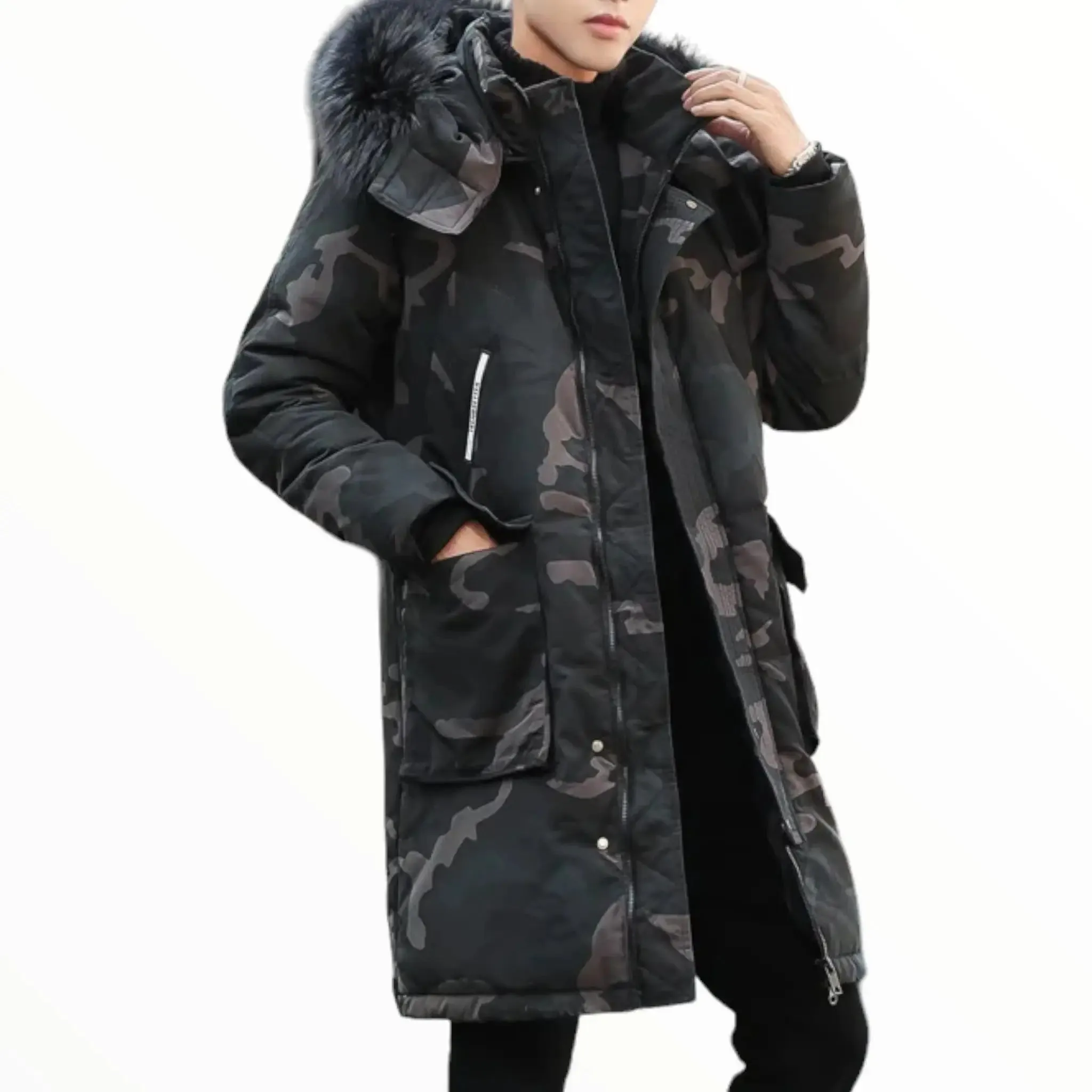 Parka elegant tactique grande taille