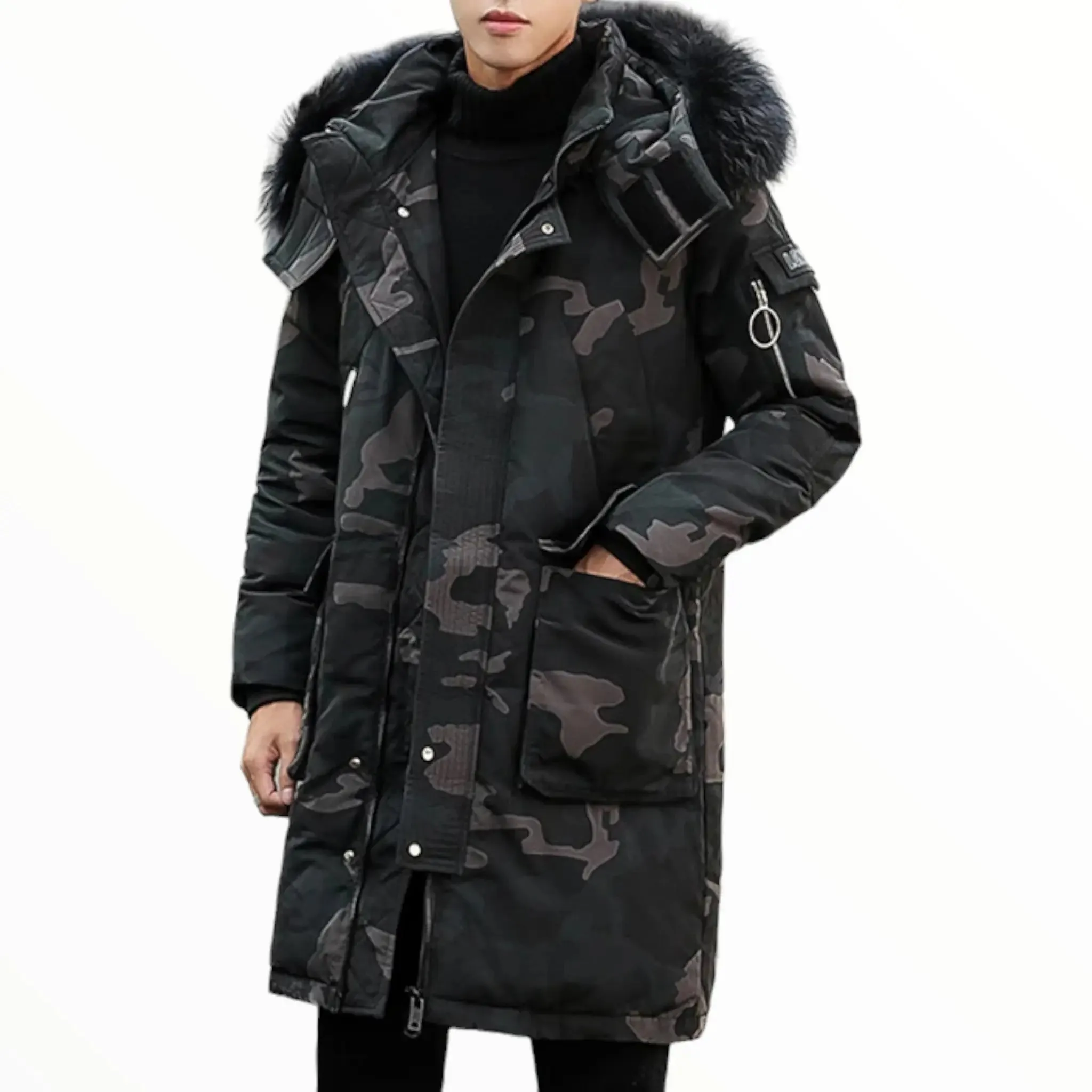 Parka elegant tactique grande taille