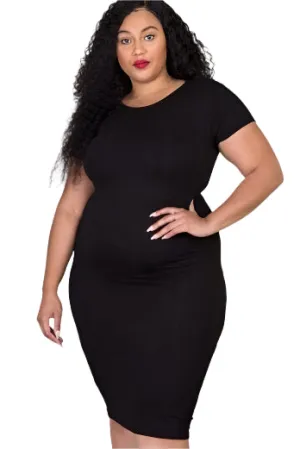 Plus Size Super Stretchy Women's Dress