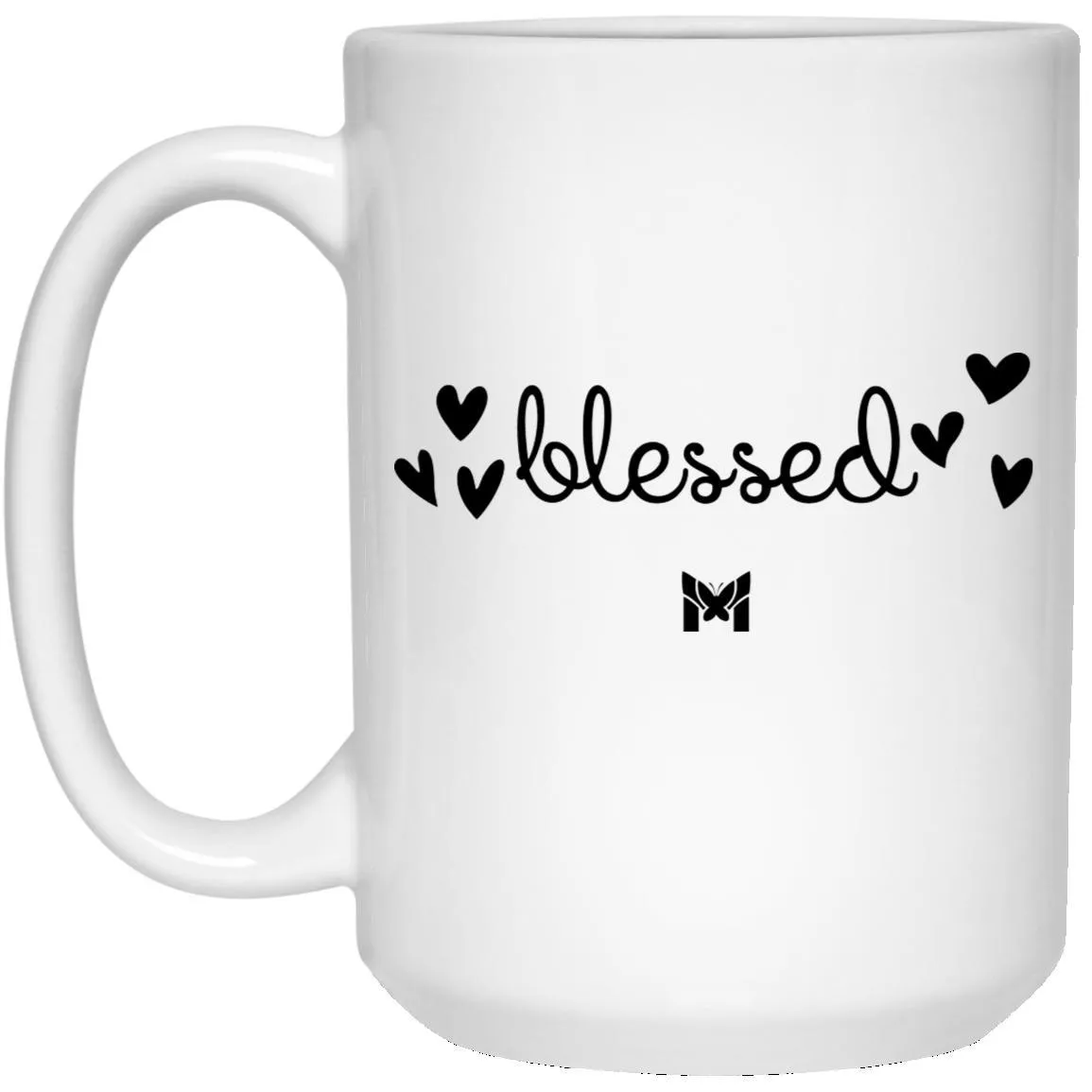 "Blessed" Mug - Elegant Handwriting