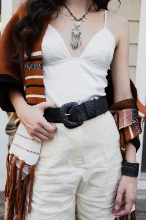 Raffia Stretch Belt