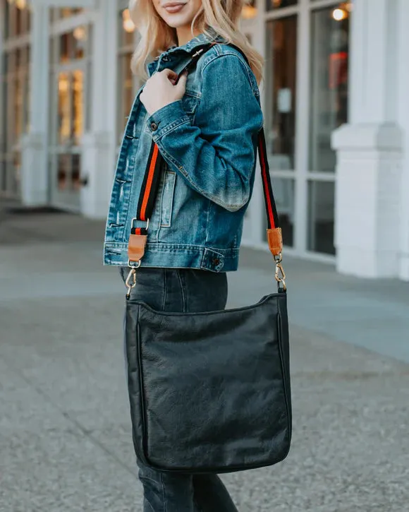 Red and Black Stripe Adjustable Bag Strap