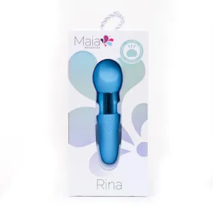 Rina Rechargeable Dual Motor Silicone 15- Function Vibrator - Blue