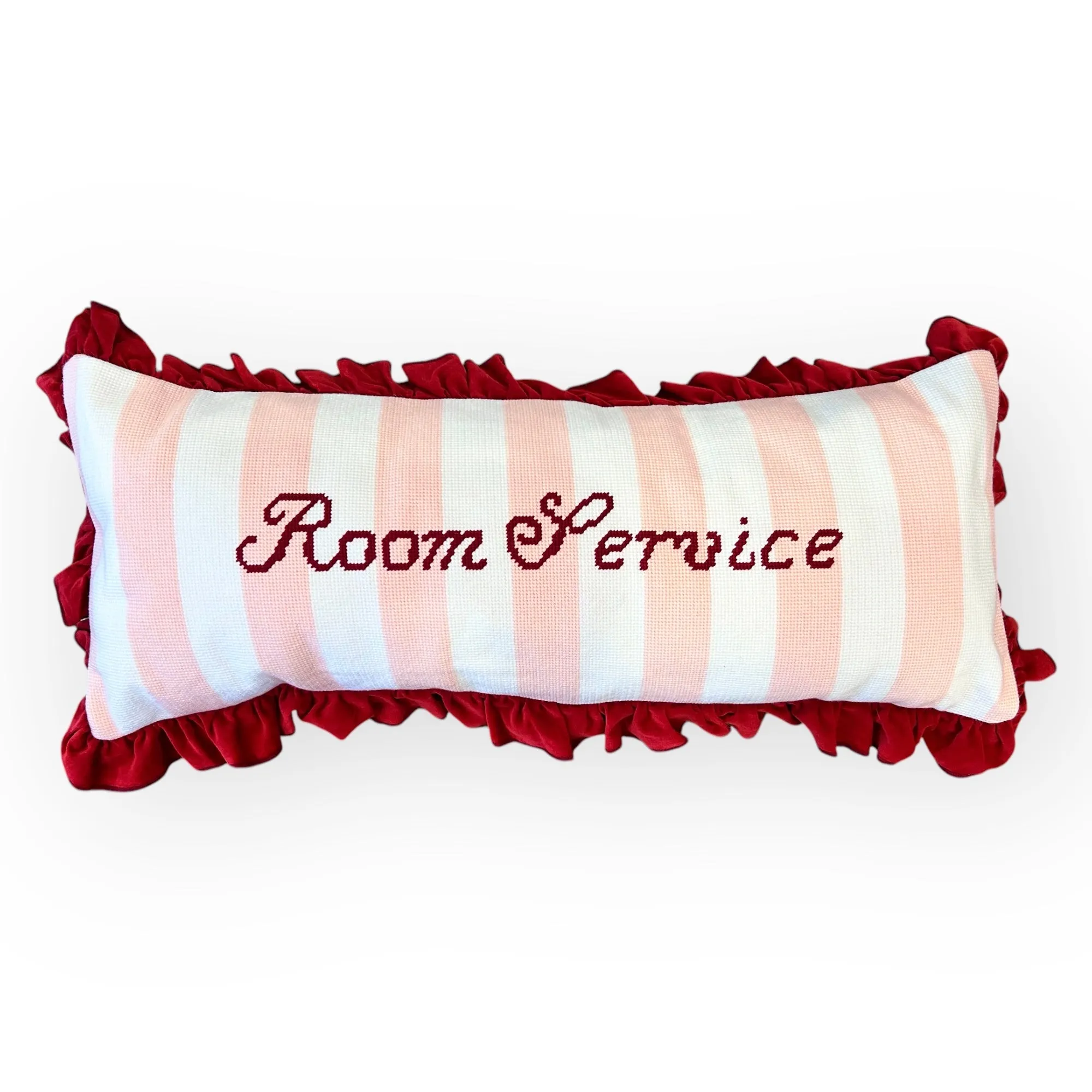 Room Service Needlepoint Pillow