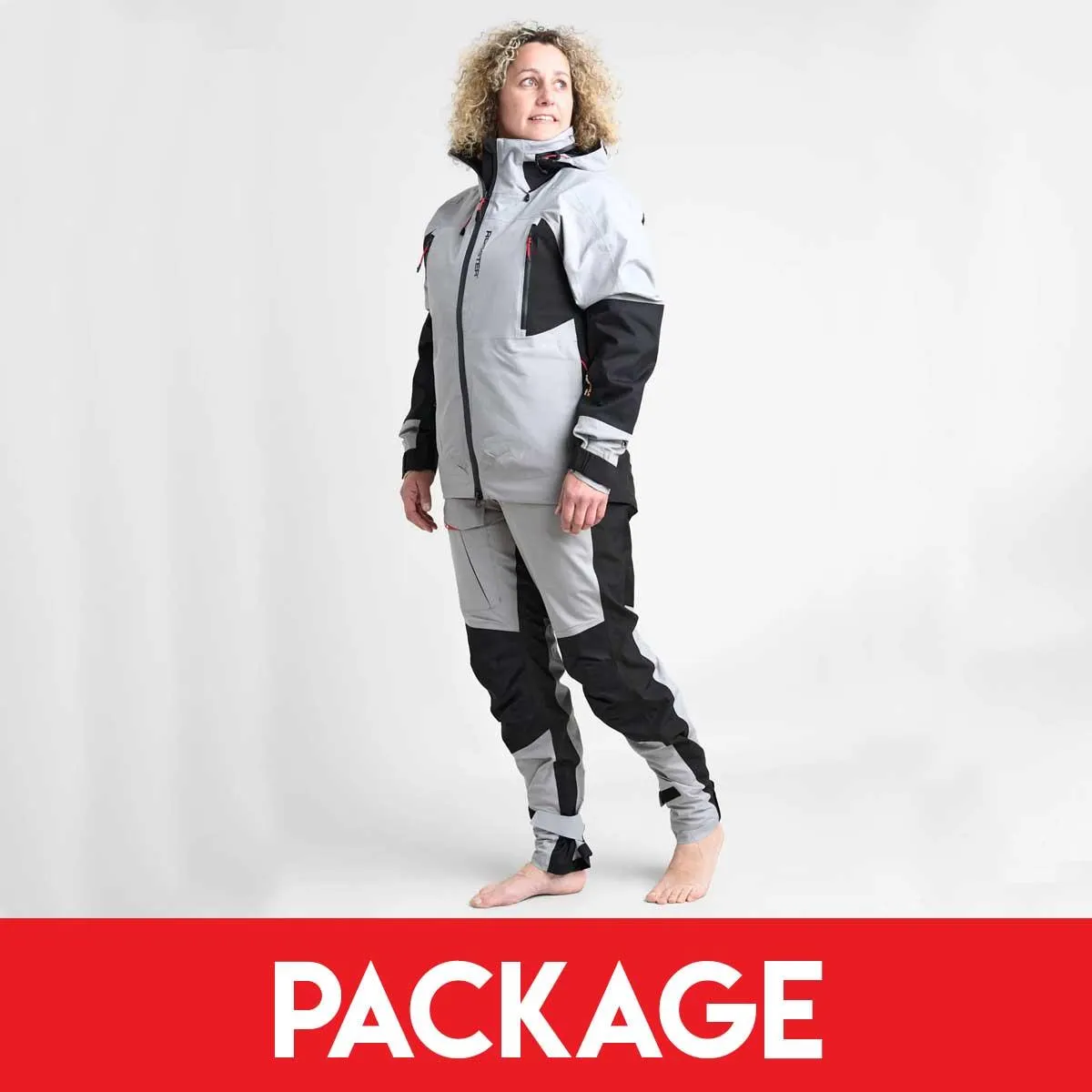 Rooster SB1 Unisex Sailing Jacket and Salopette Package - Ice