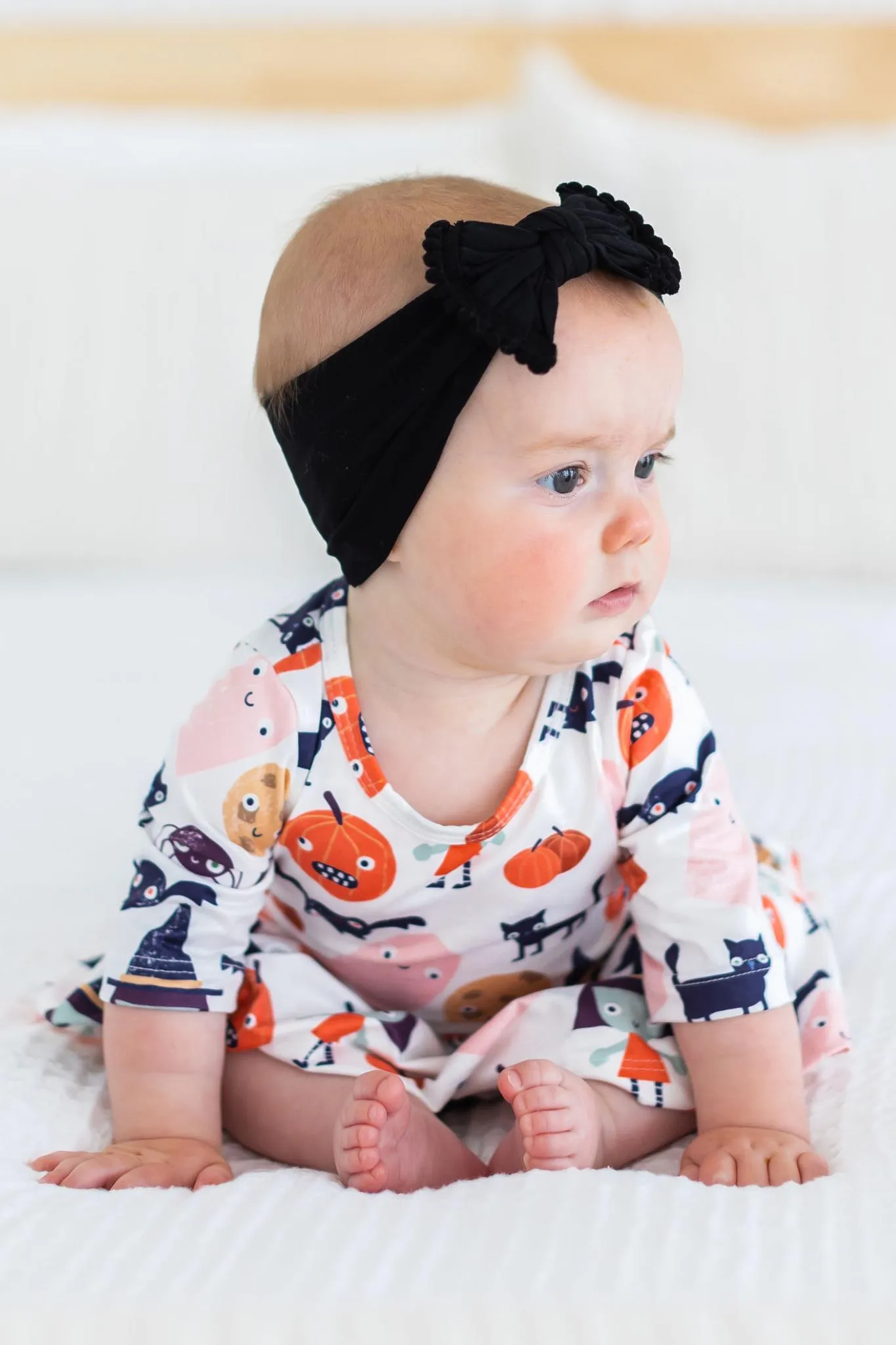 SALE Black Pom Pom Nylon Headwrap