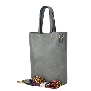 !SALE! Gray Faux Leather NGIL Bucket Handbag