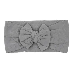 SALE Gray Nylon Bow Headwrap