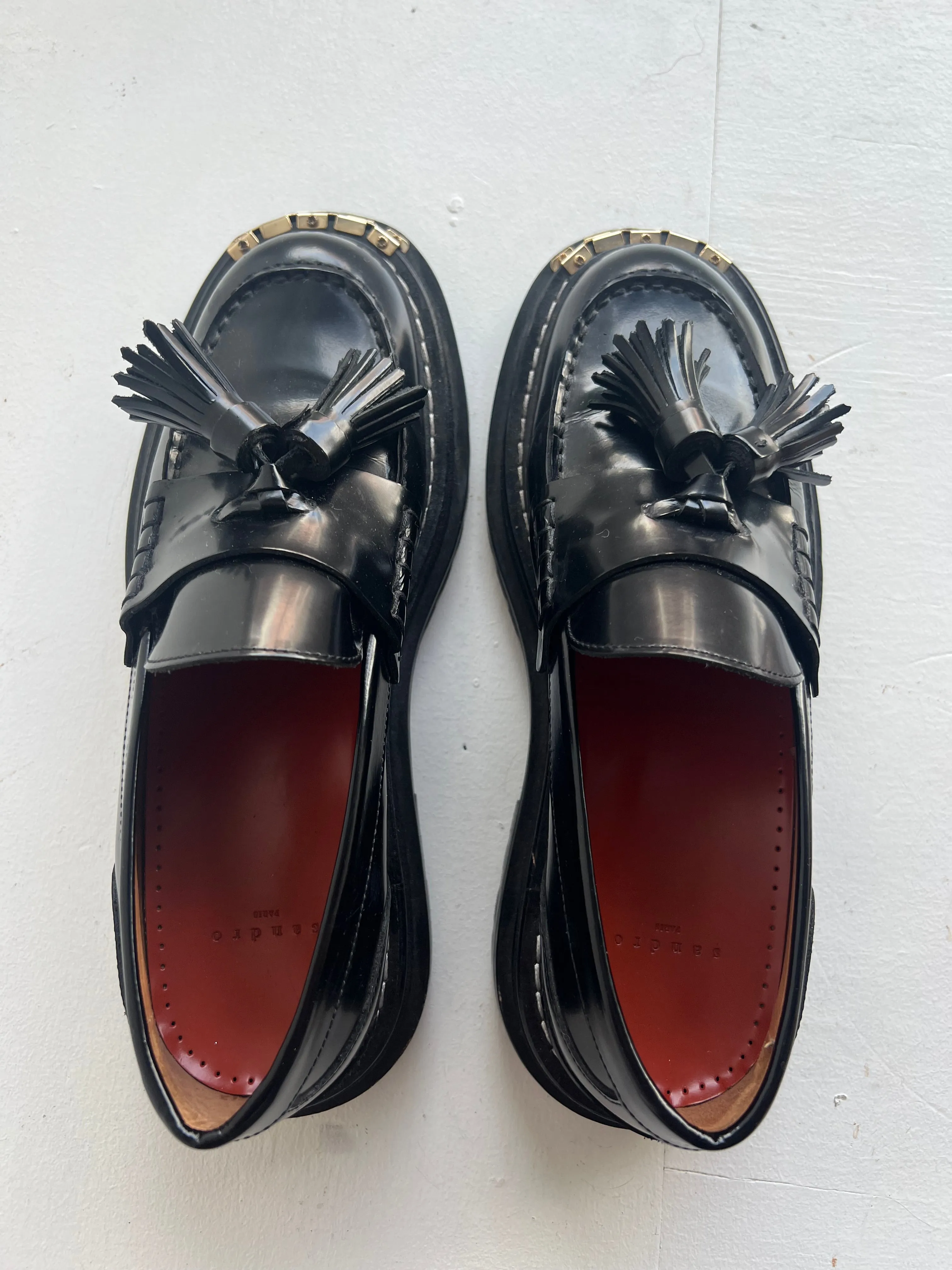 SANDRO Thick Soled Loafers 38