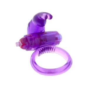 Seven Creations Rubber Purple Vibrating Rabbit Cock Ring