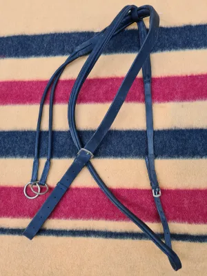 Shires Adelfia running martingale size xfull, black english leather, padded and rolled in parts FREE POSTAGE *