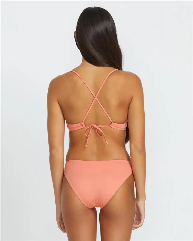 Simply Seamless X Back Halter Bikini Top - SUNSET
