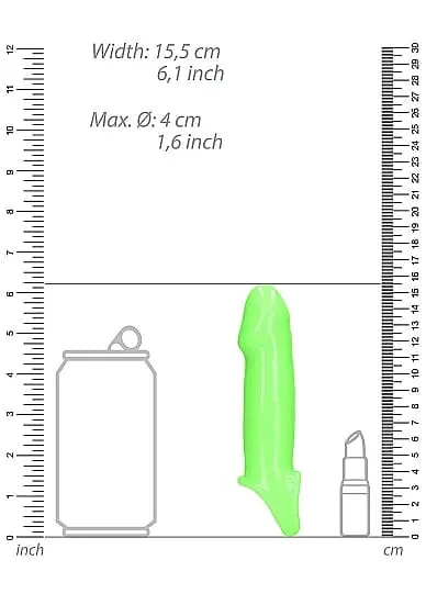 Smooth Thick Stretchy Penis Sheath #1 - Glow in the Dark