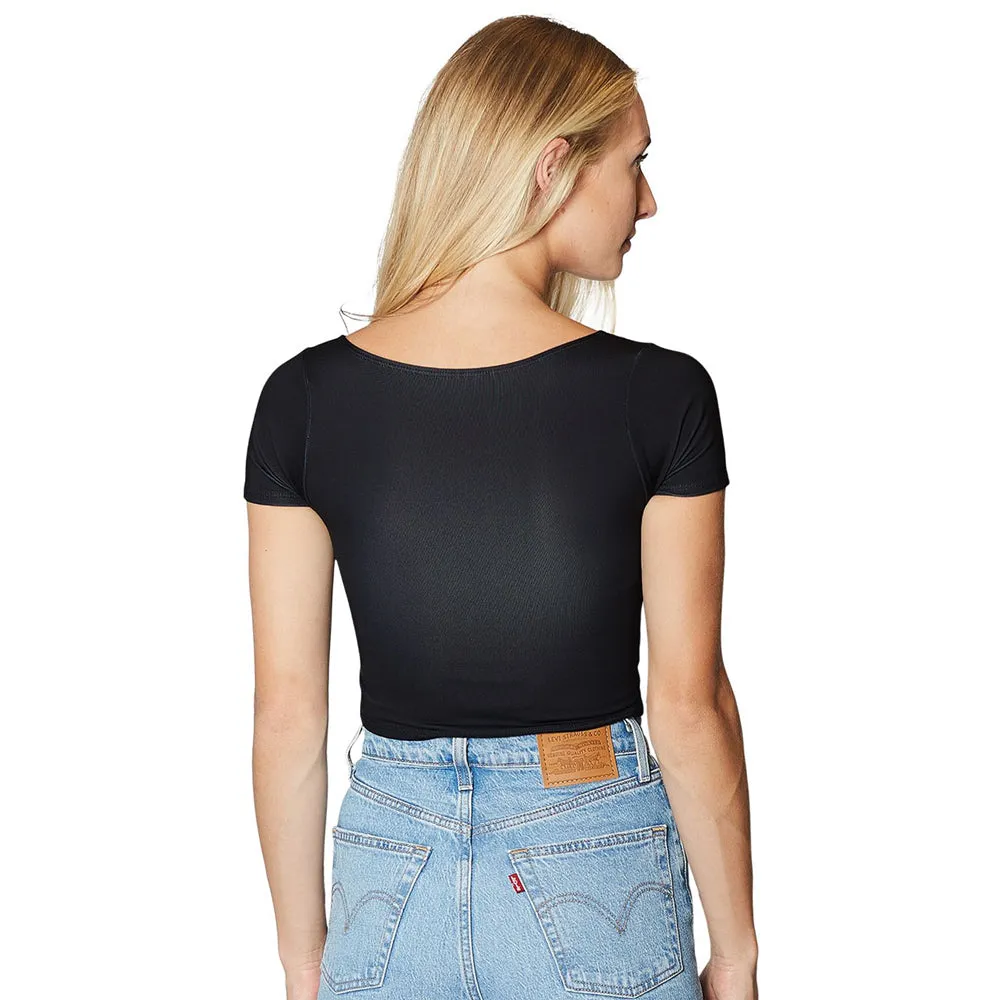 SMU Mustangs Black Babydoll Tee