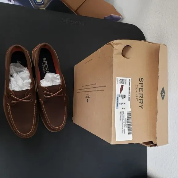 Sperry Men's, Leeward Boat Shoe Nautical Brown 7 M