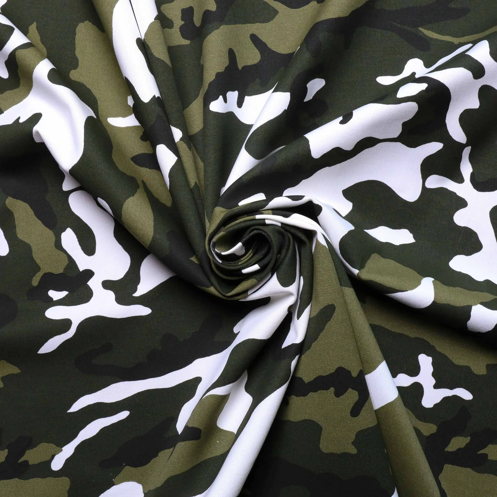 Stretchy Cotton Drill Fabric - Green