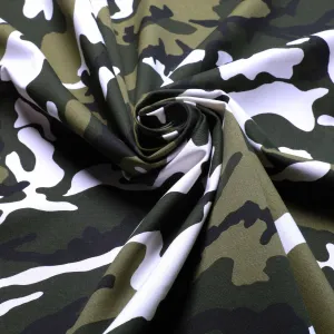 Stretchy Cotton Drill Fabric - Green