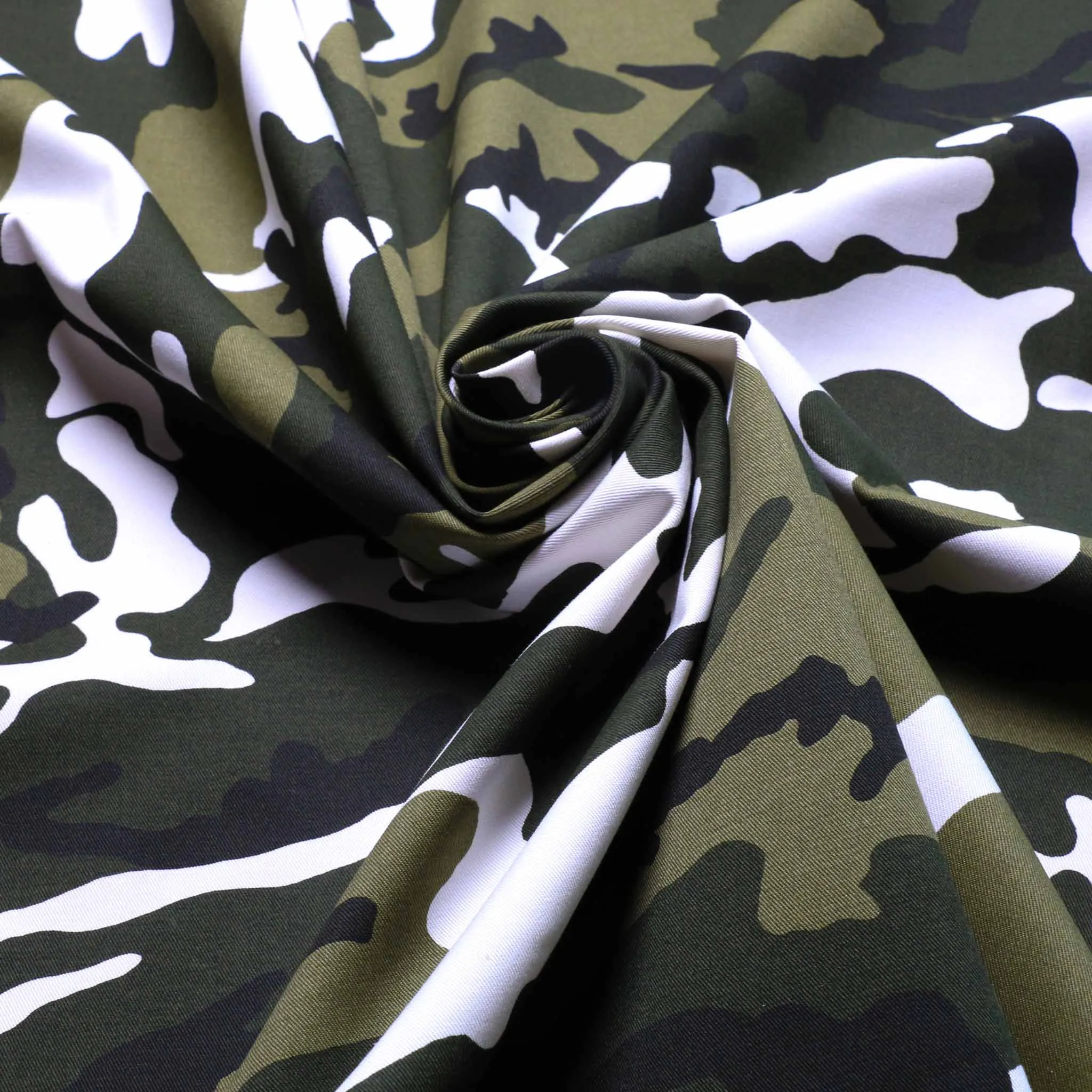 Stretchy Cotton Drill Fabric - Green