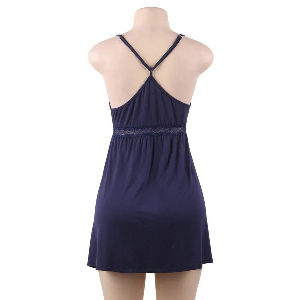 Stretchy Deep V-neck Modal Nightdress Egypt with G String