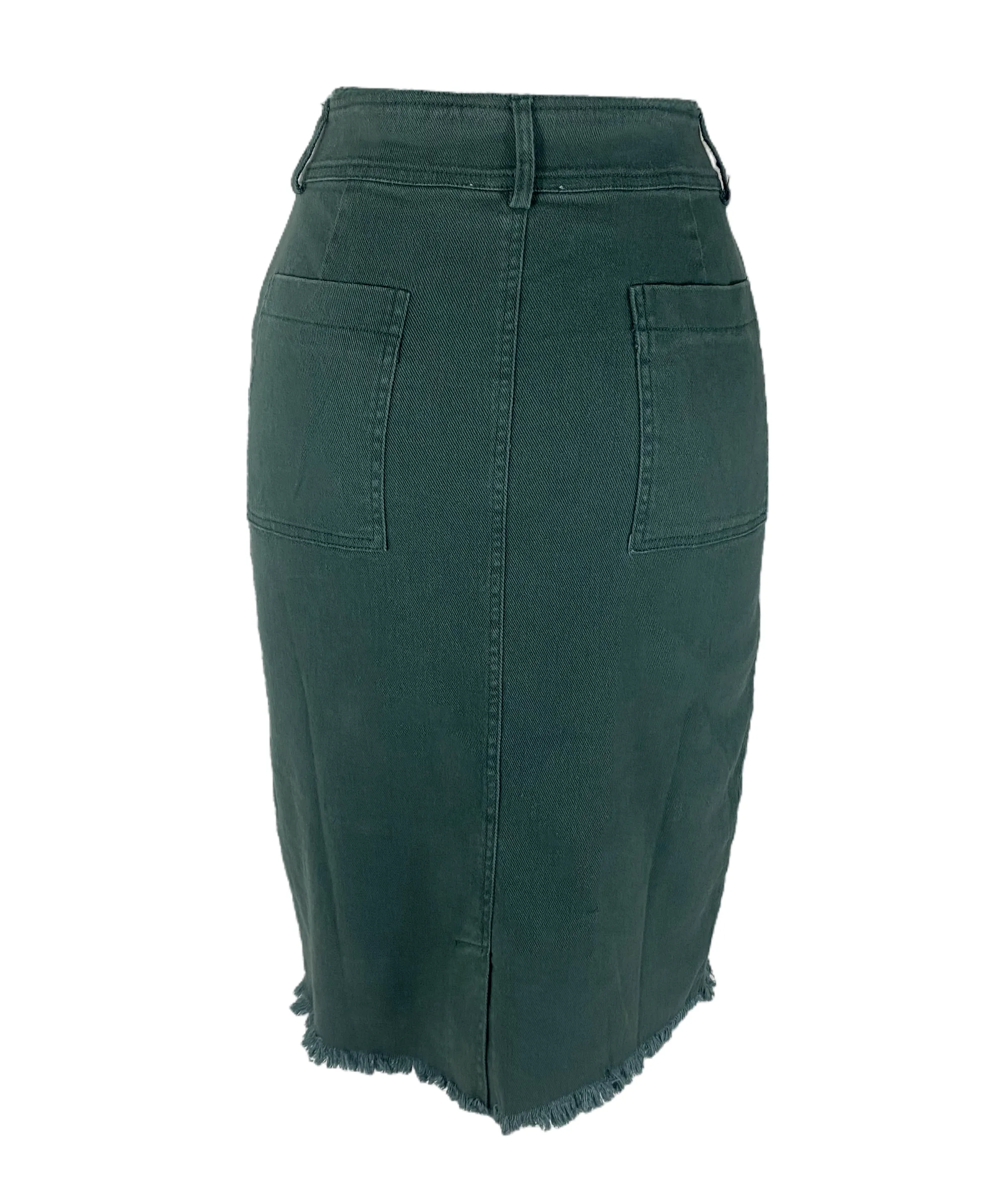 Stretchy Denim Midi Skirt