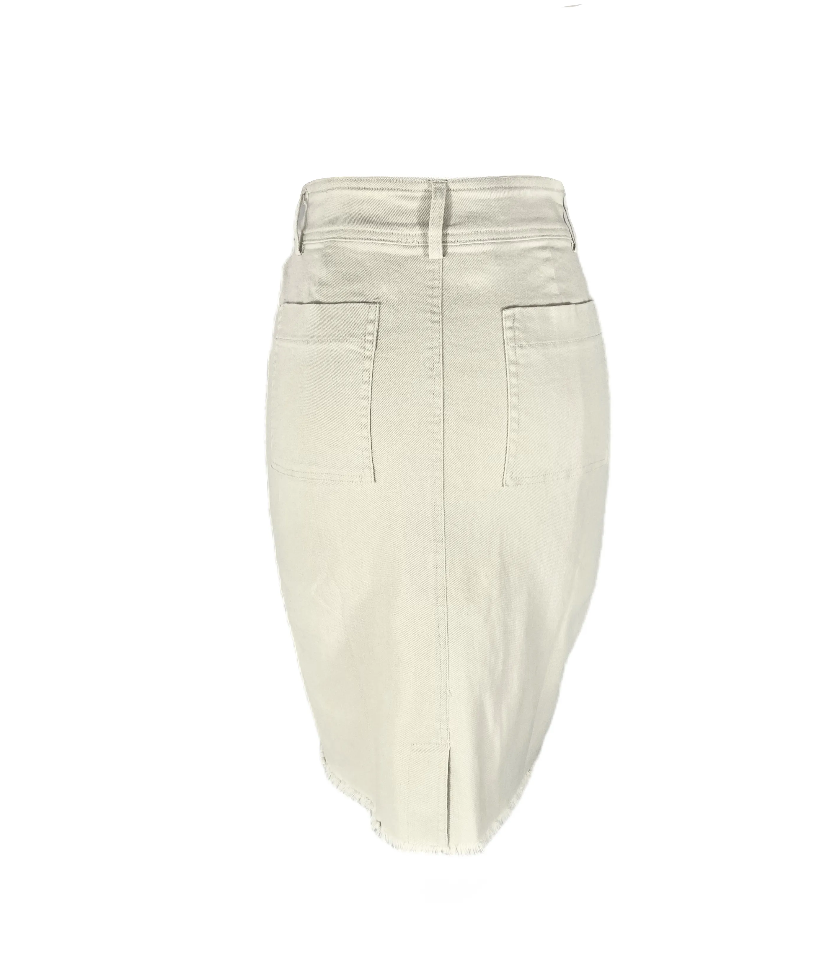Stretchy Denim Midi Skirt